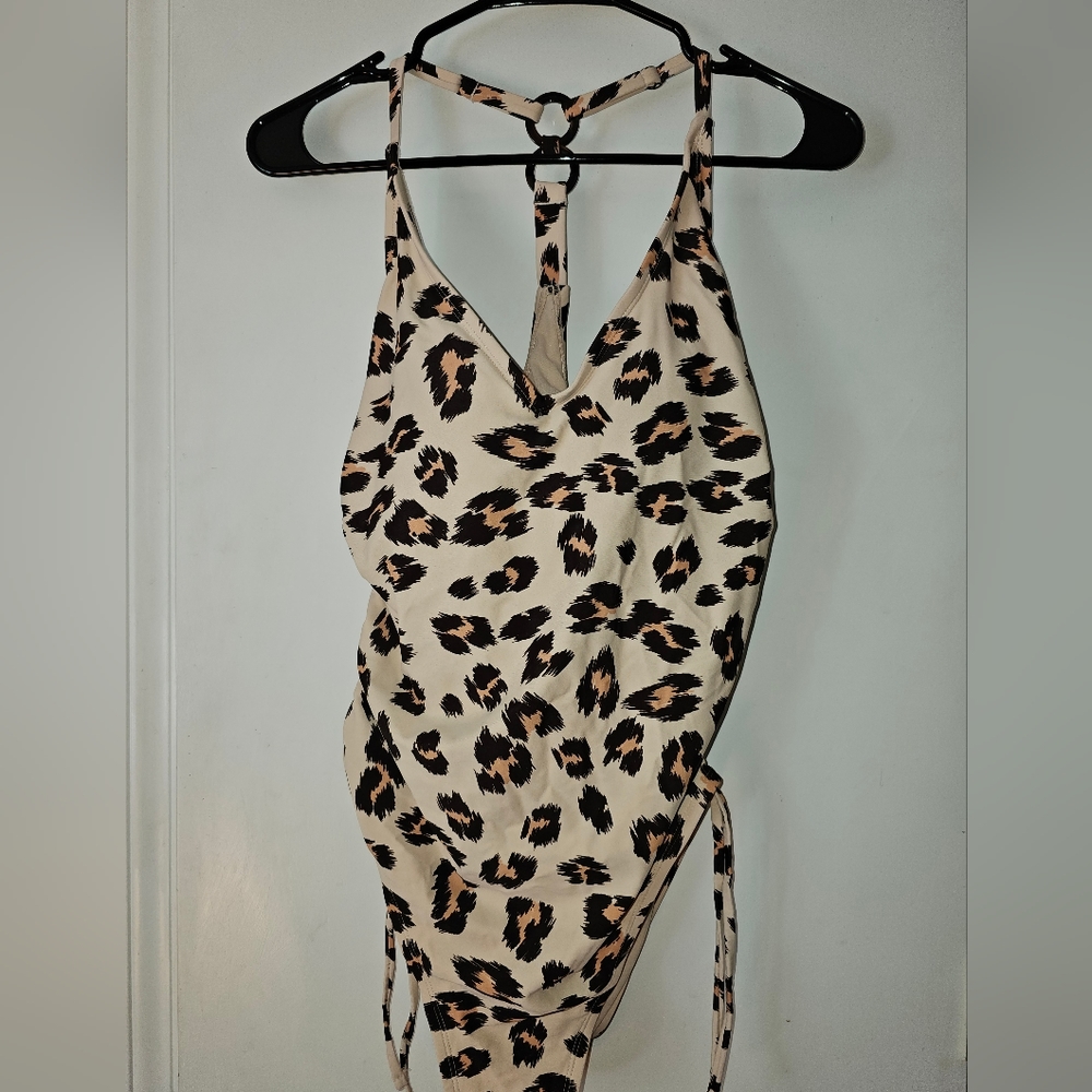 Leopard one piece swimsuit